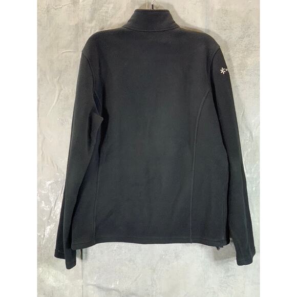 L.L. BEAN Men's Black Regular-Fit Zip-Up Fleece Sweater SZ L - Picture 2 of 8